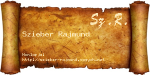 Szieber Rajmund névjegykártya